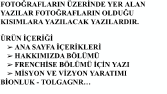 So Pattiseria-Web Sayfası İçerikleri