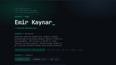 Emir Kaynar - Potfolyo Web Sitesi