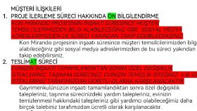 Kongy İnşaat Müşteri İlişkileri Bilgilendirme Metni Düzeltme İşi