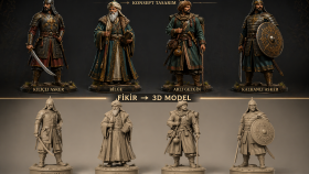 Konseptten 3D Figür Modelleme