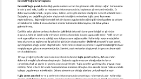 Tuğla Duvar Panelleri