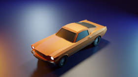 Mustang Low Poly Model