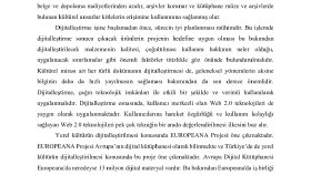 Kültürel unsurların dijitale aktarılması 