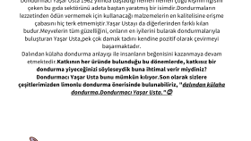 Dondurmacı Yaşar Usta Tanıtım Yazısı