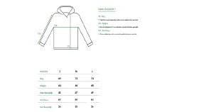 Kapüşonlu sweatshirt beden şeması 