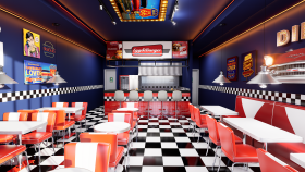 Burger Cafe Tasarımı