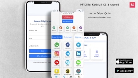 MF Dijital Kartvizit Webview ios ve android mobil uygulama 