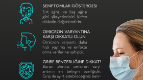 Covid-19 Omicron varyantı afiş çalışması.