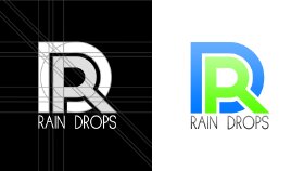 Rain Drops Altın Oran Logo Çalışması