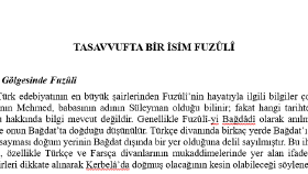 Tasavvuf ve sanat üzerine bir yazı