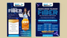Kurumsal Firma Fiber İnternet Tanıtımı A5 çift yüz el ilanı 