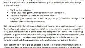 Trafik Cezaları Hakkında Makale