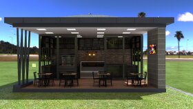 Park Cafe 3d tasarım çalışması