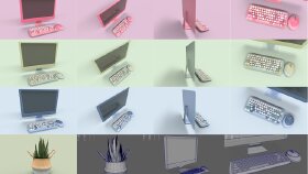 Oyun motoru için hazırlanmış low poly modellemeler