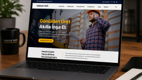 Müşterim Yaman yapı için oluşturğumuz web site tasarımı