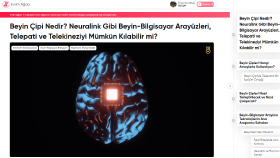 Beyin Çipi Nedir? Beyin Bilgisayar Arayüzleri - Makale