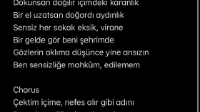 Arabesk türde söz yazarlını yaptığım parça