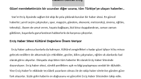 Erciş Dijital Haber Gazetesi Yazısı