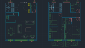 autocad destekli mimari plan