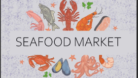 Seafood Market illüstrasyon