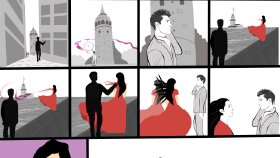 Loris parfüm reklamı için storyboard çalışması