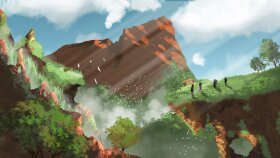 Eğlenceli bir macera oyunu için yaptığım Concept Art