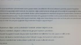 Türkçe Dersi Soru Çözümü