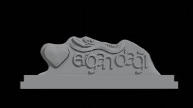 Ergan Dağı yazılı 3D baskı için model tasarımı
