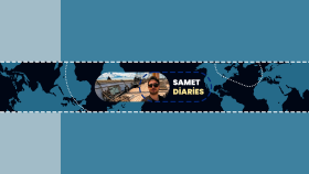 Müşterimin Vlog temalı youtube kanalı için yaptığım banner 