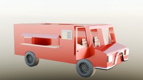 Low Poly Food Truck Tasarımı
