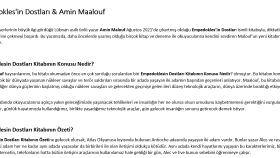 Empedoklesin Dostları Kitap Yorumu