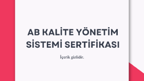 AB Kalite Yönetim Sistemi Sertifikası - EN to TR