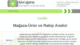 Etsy mağaza analizi yapıldı.