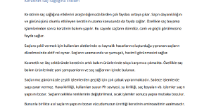 Keratinin Saç ve Cilt Sağlığına Etkileri