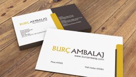 Burç ambalaj için yapılmış kartvizit tasarımı 