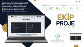 Ekip Proje için gelişmiş yönetim paneli ve frontend