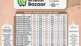 Bristol Bazaar - 2026 Yılı Bristol Ramazan İmsakiyesi