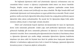 Etkili bir sınıf yönetimi 
