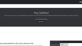 Eğitim Sitesi Çalışmamız