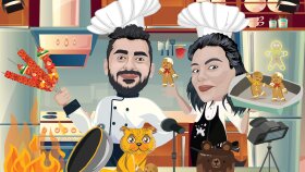 Kişiye Özel Karikatürize Masterchef Çift Konsept Tasarım