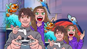 Gamer Temalı Özel Çizim