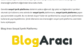 blogaraci sitesi tanıtım yazısı yayınlandı