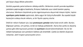 Çanta İmalatı Makale 