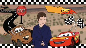 ILLUSTRASYON - Cars Temalı Baskıya Uyumlu Arka plan Tasarımı
