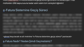 SEO Uyumlu İçerik Yazımı - e-Fatura Tasarımı