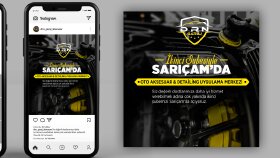 DRN Garaj için Instagram Gönderisi Tasarımı