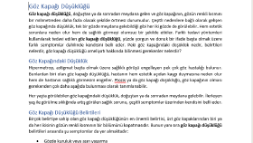 Göz Kapağı Düşüklüğü 