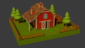 Low Poly Çiftlik Modeli