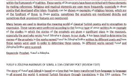 Divan Edebiyatı Türkçe - İngilizce Çeviri