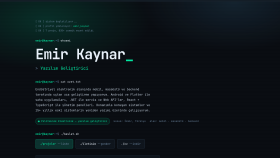 Emir Kaynar - Potfolyo Web Sitesi